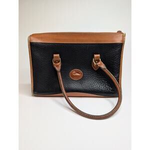 Vintage Dooney Bourke Classic Satchel Handbag, All Weather Leather.